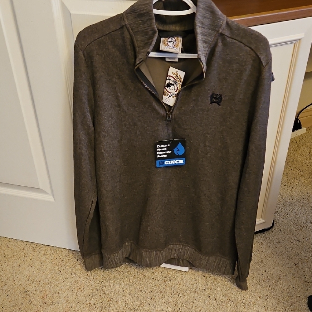 Cinch Men's Dark Brown Zip-Up Sweater